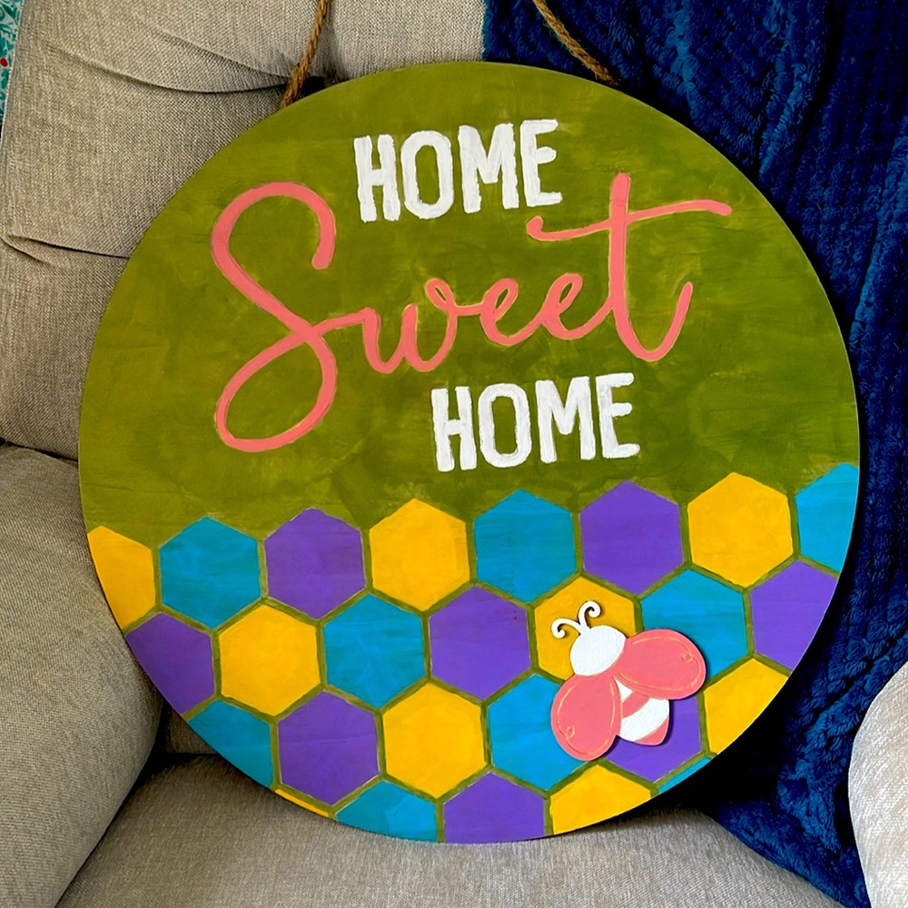 Springtime Wooden Door Sign